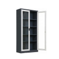 Steel Office Furniture 2 Glass Door Filing Cabinet for School